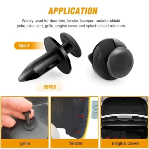 Marque Generique 120 PIÈCES De Voiture Push En Plastique Clips De Fixation-6 Plus Popu… Réductions 15