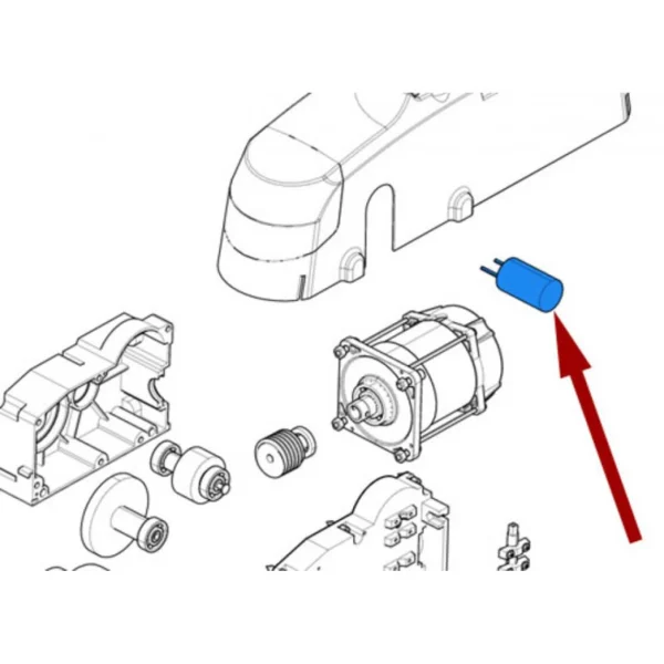 REMISE Came Pièce Détachée Condensateur 16 MF Avec Câbles Et Vis 119rir27… 3