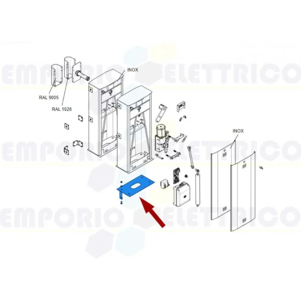 luxe soldes Came Pièce Détachée Plaque Barrière Gard 5-6-6,5-8m 119rig039 4