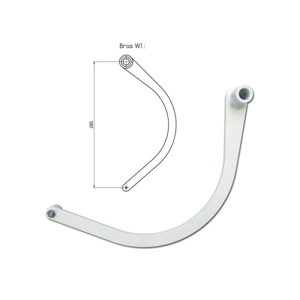 vente pas cher Slid’Up By Mantion Kit Bras W1 Gauche WINEO Blanc RAL 9010 3