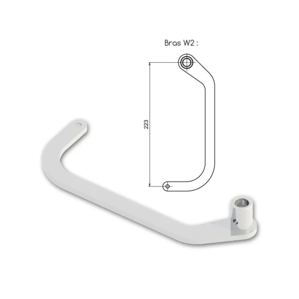 Slid’Up By Mantion Kit Bras W2 Gauche WINEO Blanc RAL 9010 remise en ligne 3