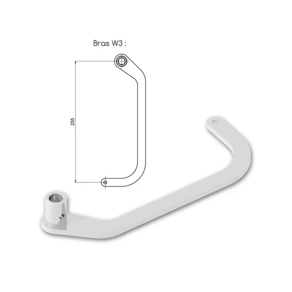 Meilleur Prix Garanti Slid’Up By Mantion Kit Bras W3 Droit WINEO Blanc RAL 9010 3