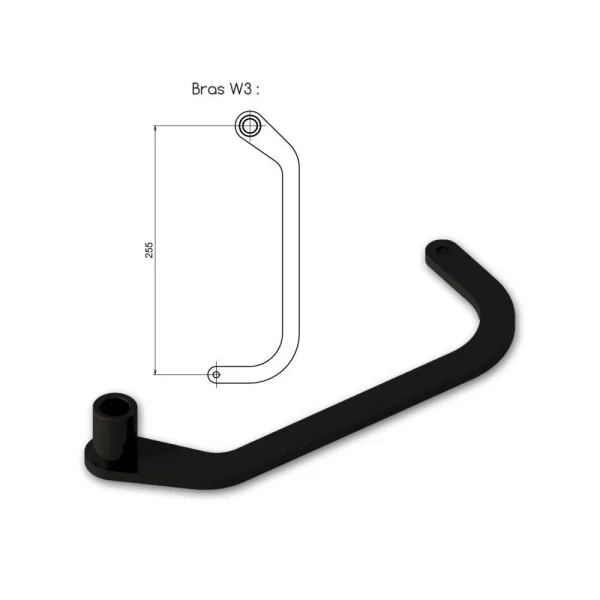 à prix très bas Slid’Up By Mantion Kit Bras W3 Droit WINEO Noir RAL 9005 3