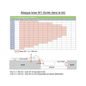 vente pas cher Slid’Up By Mantion Kit Bras W1 Gauche WINEO Blanc RAL 9010 9