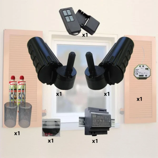 aux meilleurs prix Slid’Up By Mantion Pack Motorisation Pour Volets 2 Battants URANUS Radio – Gond Ø 14 Plu… 3