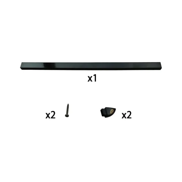 marque pas cher Slid’Up By Mantion Rail 42 Cm Aluminium Avec Embouts Coloris Noir RAL 9005 Pour Motorisat… 3