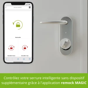 magasin france Remock Lockey Serrure électronique Intelligente Remock MAGIC En Couleur Nickel 31×3… 9