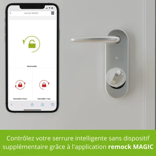 magasin france Remock Lockey Serrure électronique Intelligente Remock MAGIC En Couleur Nickel 31×3… 3