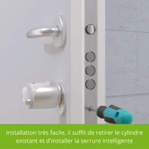 magasin france Remock Lockey Serrure électronique Intelligente Remock MAGIC En Couleur Nickel 31×3… 15