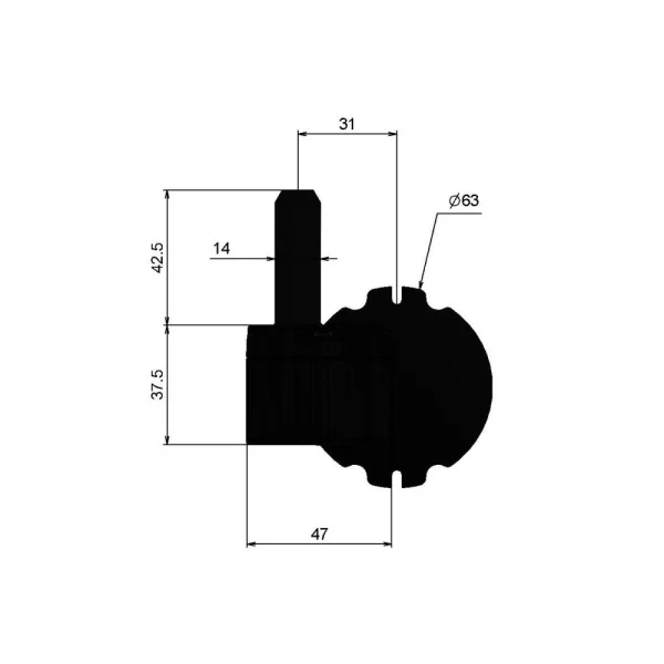Slid’Up By Mantion Support Gond Droit Diamètre 14 Pour Motoréducteur URANUS fashion pas cher 4
